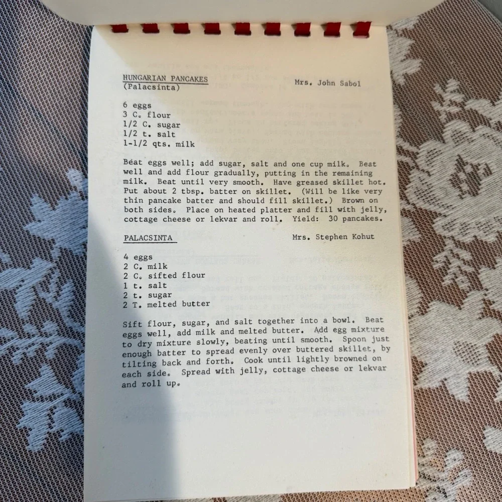St Elias Mama's Recipes Cookbook Hungarian American 1971 White Good Spiral Bound